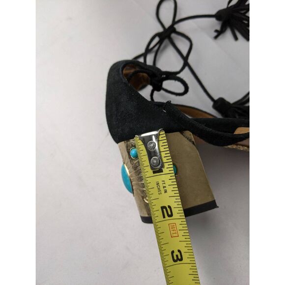 Aquazzura Black Jewel Embellished Cleopatra Block Heel Sandals size 39 EU 9 US M - Picture 10 of 13